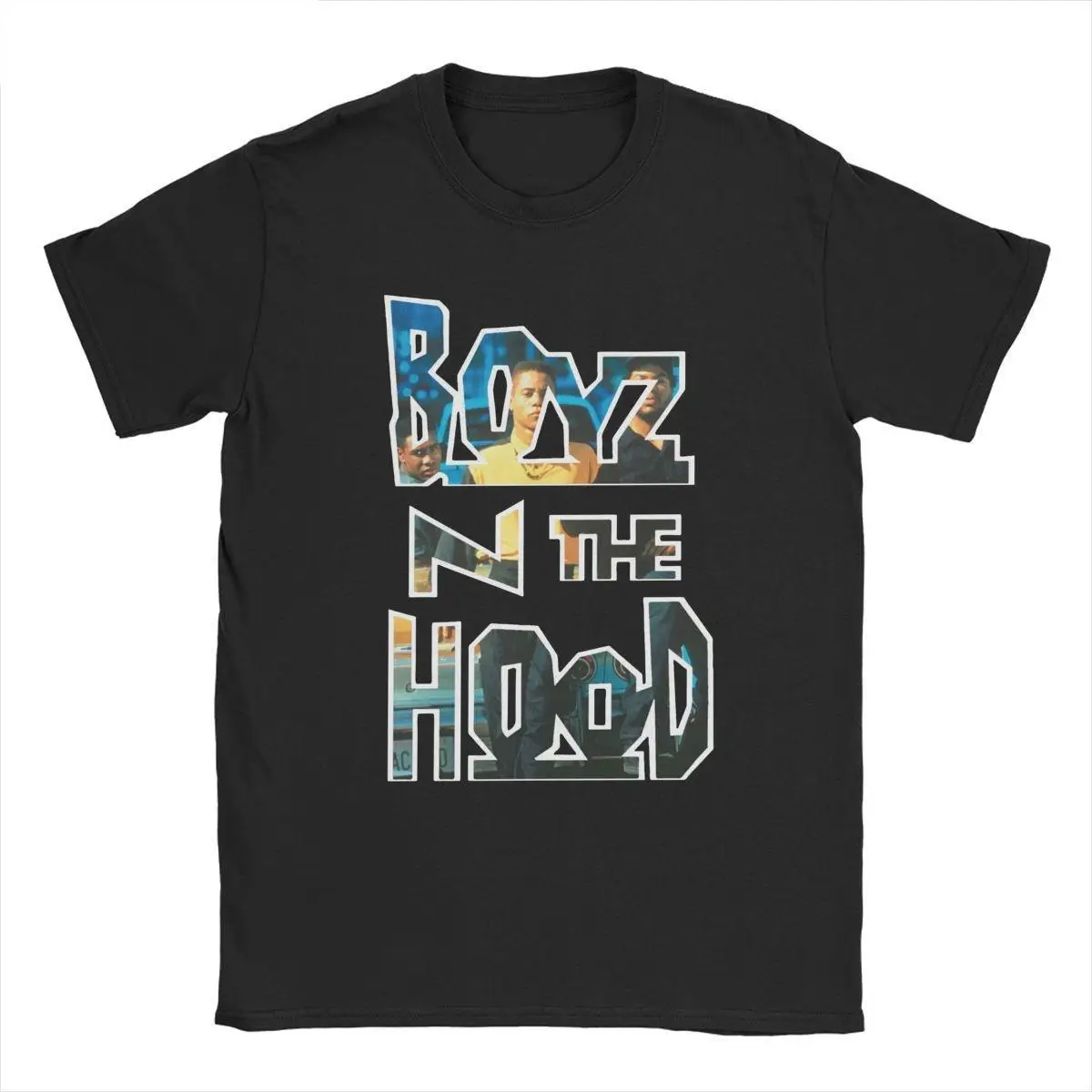 Boyz N The Hood T-Shirts for Men African American True Crime Pure Cotton Tee Shirt Crewneck Short Sleeve T Shirts Party Tops