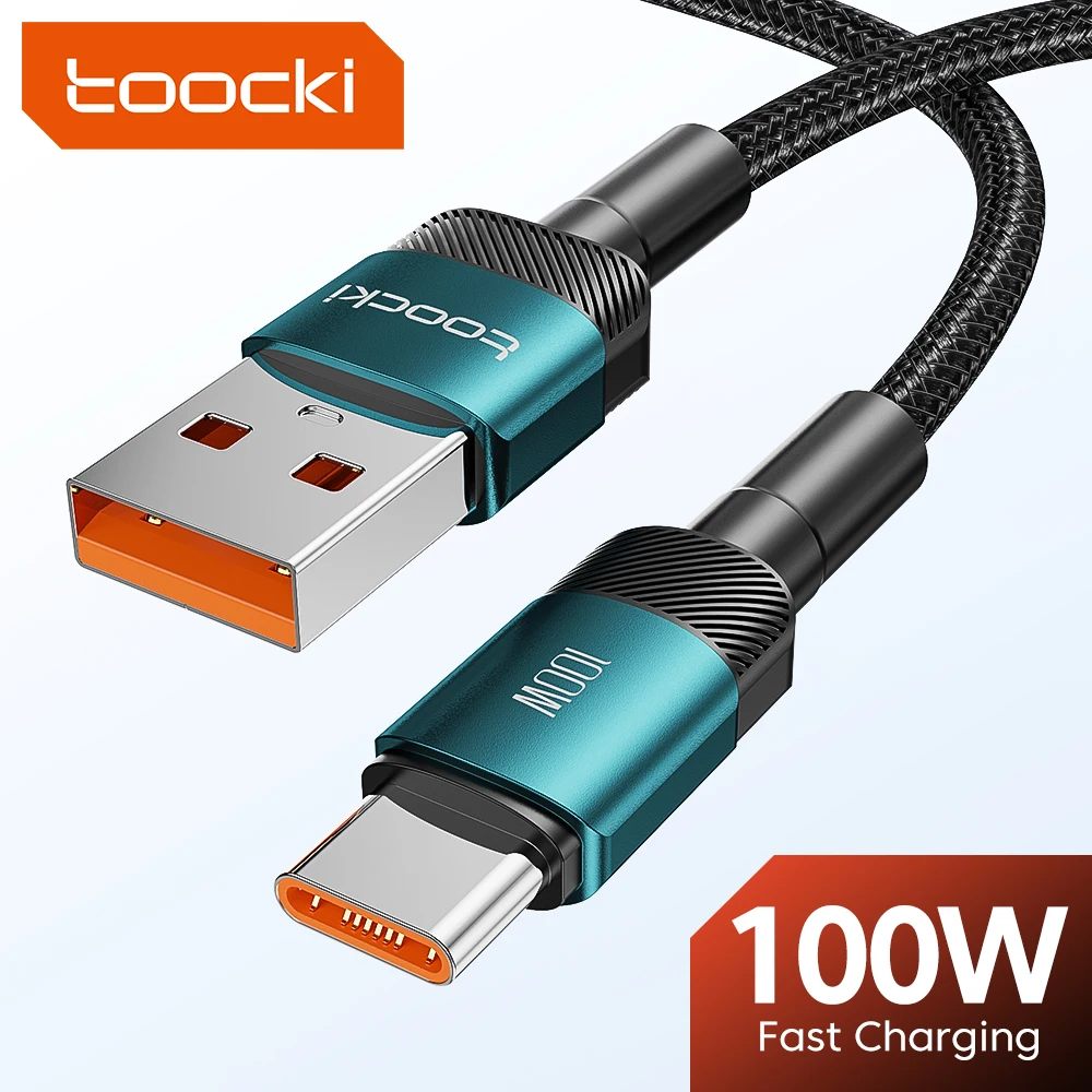 

Toocki 100W USB Type C Cable Fast Charging Data Cord For Huawei P50 P40 P30 Pro Xiaomi Poco F3 Oneplus Samsung 6A Type C Cable