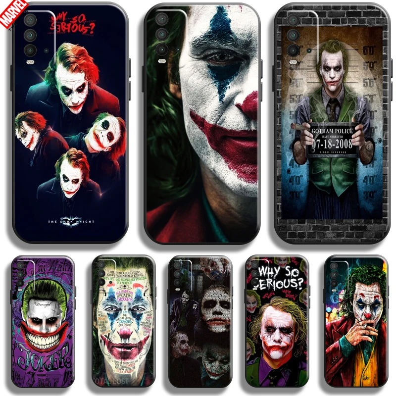 

Funny Joker Clown For Xiaomi Redmi Note 9 9T 9S 10S 10T 10 Pro Max 5G Redmi 10 9 9T 9A 9C Phone Case Liquid Silicon Carcasa