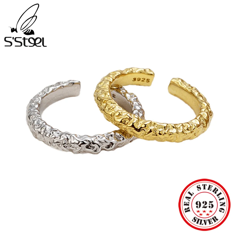 

S'STEEL 925 Sterling Silver Adjustable Ring Gold Rings For Women Best Sellers 2022 Products Promise Luxury Designer Jewelry