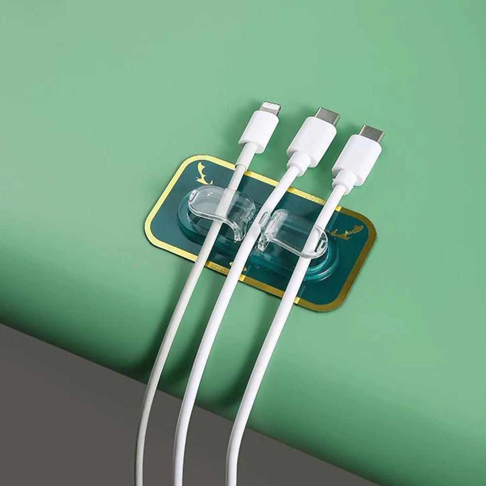 

8 Pcs Wire Organizer Cable Holder Clip Data Line Cord Appliances Self Adhesive Clips Clear Sticky Holders Clamps