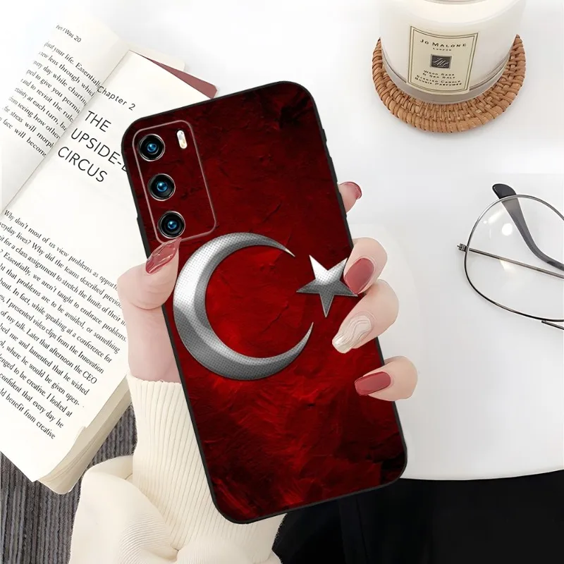 Чехол для телефона с флагом Турции Huawei P50 P50Pro P40 P30 P20 P10 P9 Pro Plus P8 P7 Psmart Z 2022 2021 Nova 8 8I 8PRO