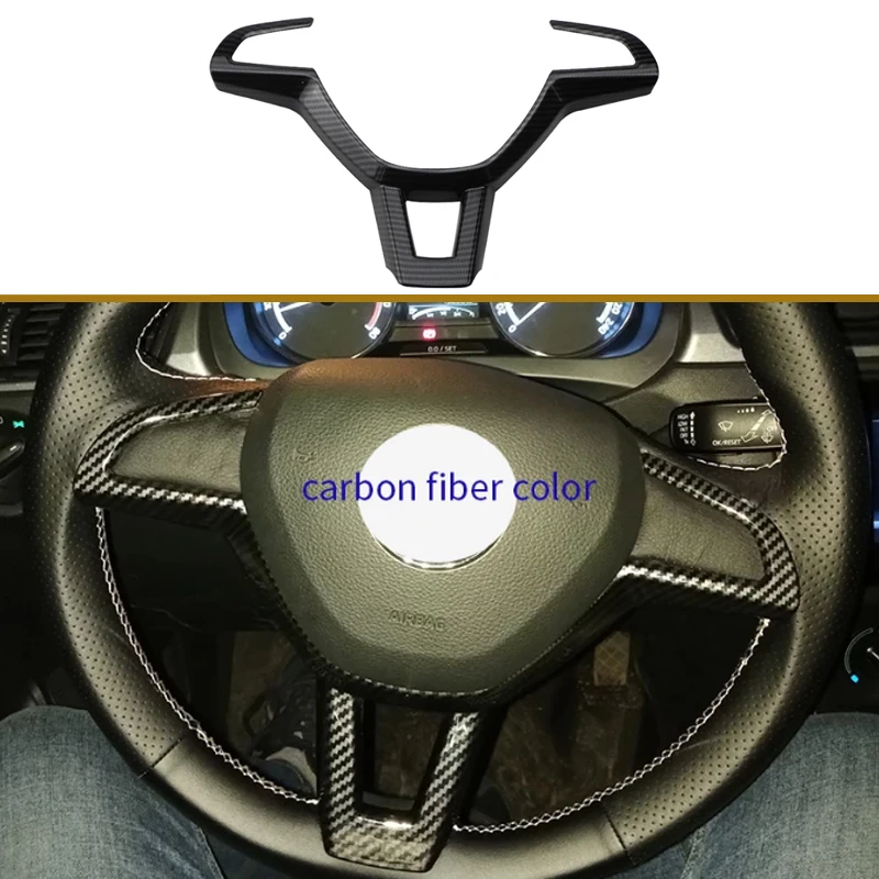 

Аксессуары ABS Chrome, защитный чехол на руль автомобиля, наклейка на обшивку для Volkswagen Skoda Octavia A7 Kodiaq Rapid Yeti Superb