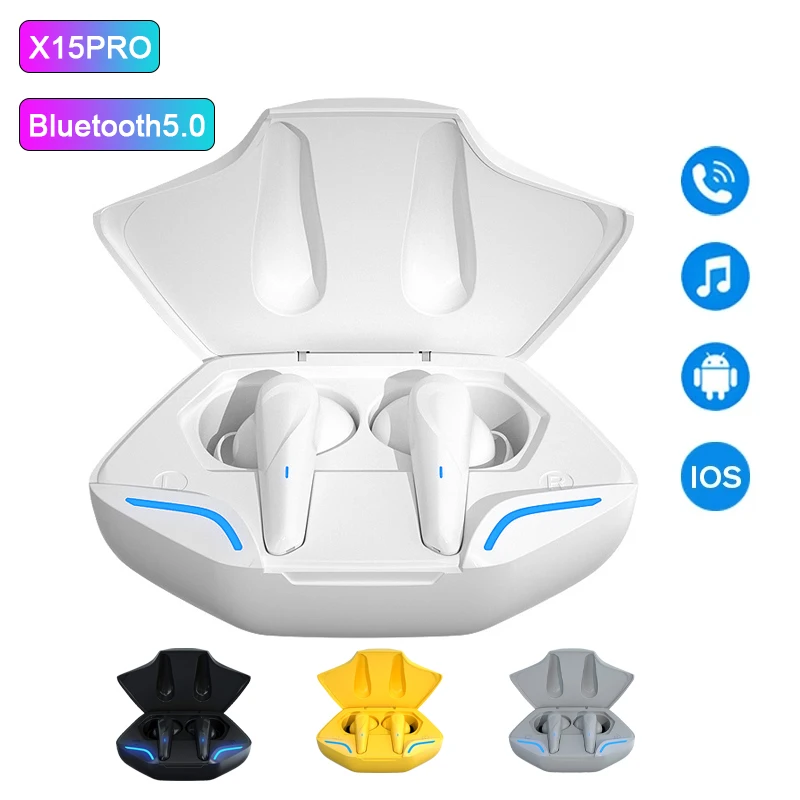 X15Pro TWS Drahtlose Bluetooth 5,0 Kopfhörer Stereo Headset Sport Earbuds Mikrofon Mit Lade Box für Smartphones Xiaomi IOS
