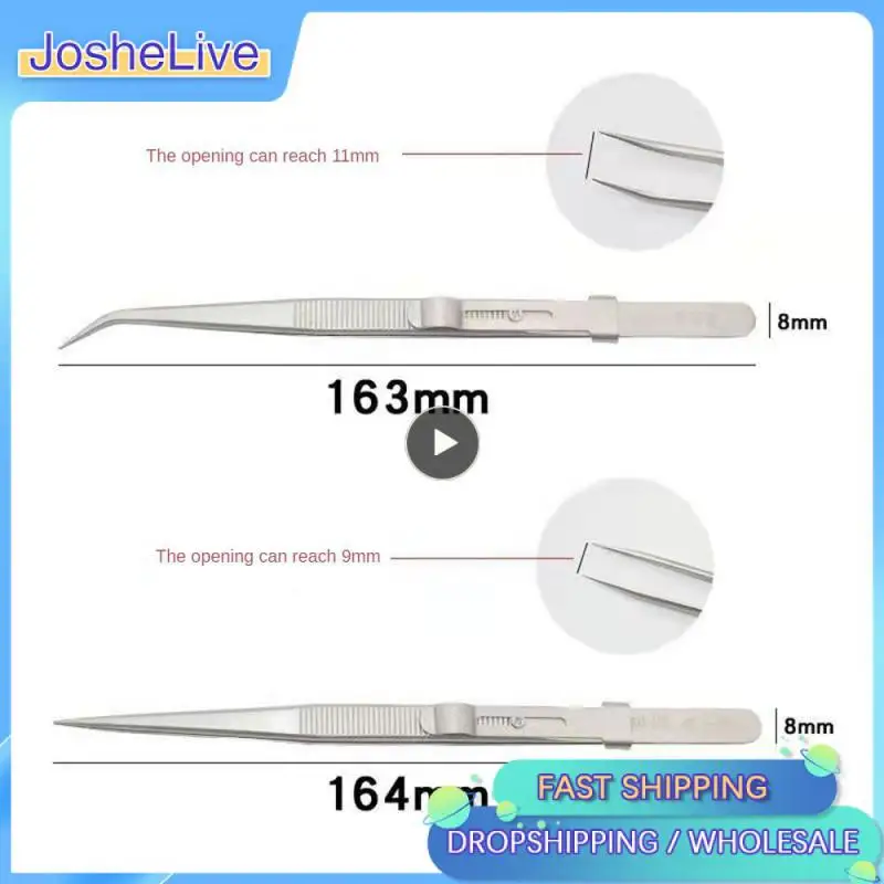 

Phone Repair Tools High Quality Stainless Steel Clamp Holder Straight Anti-acid Tweezers Clamping Tool Forceps Curved Anti Slip