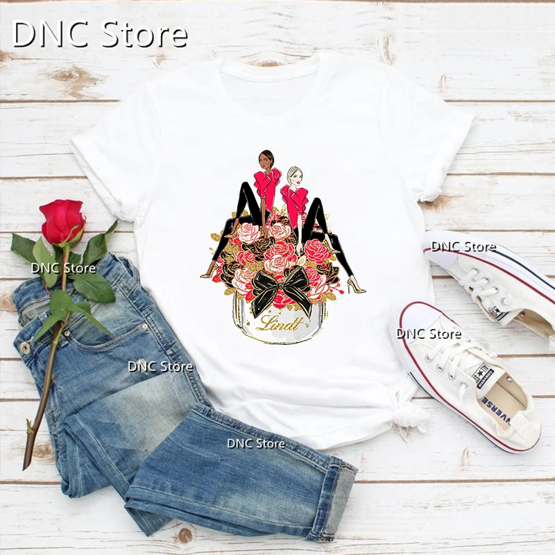 

All you need is chocolate, cake red wine graphic print t-shirts womens fashion Aesthetic women's clothing femme tshirt tops