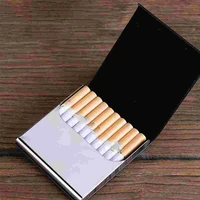 1 pc cigarette case metal cigarette case carrying box for home bedroom office living room