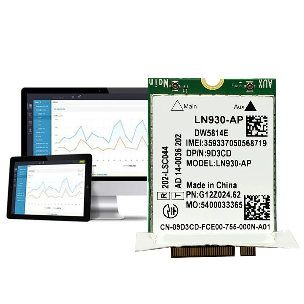 DW5814E для Wi-Fi-карты Telit LN930-AP модуль WWAN FDD-LTE NGFF 4G ноутбуков 5285 5480 5580 7480