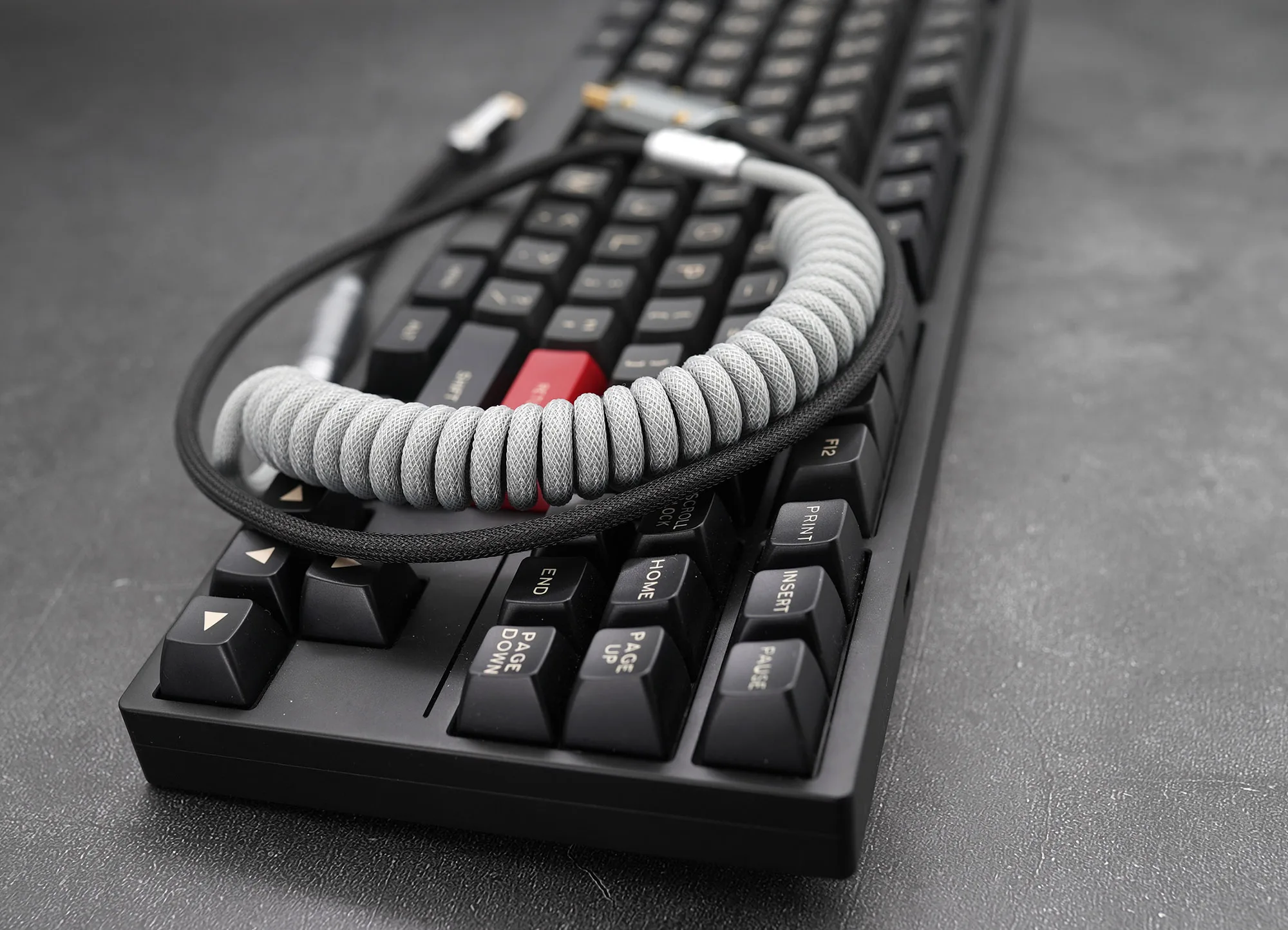 Механическая клавиатура ручной работы GeekCable с кабелем для передачи данных для GMK тема SP колпачок клавиш линейная матрица Abel X цветной черный и серый