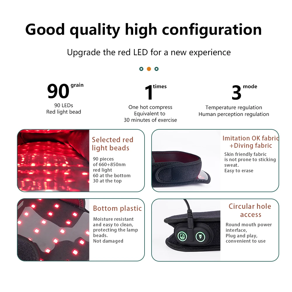 Светодиодный массажер для лодыжки с красным светом 850NM 660NM Терапия ног Устройство