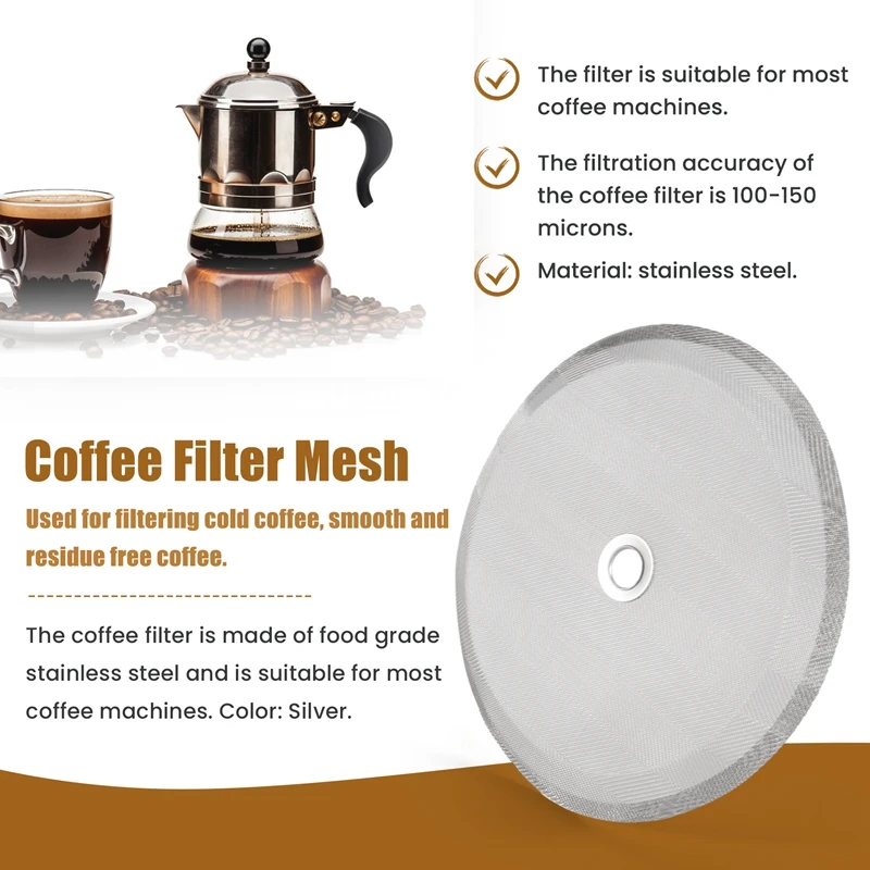 4 шт. сменные фильтры из нержавеющей стали для кофе 1000 мл 8 чашек