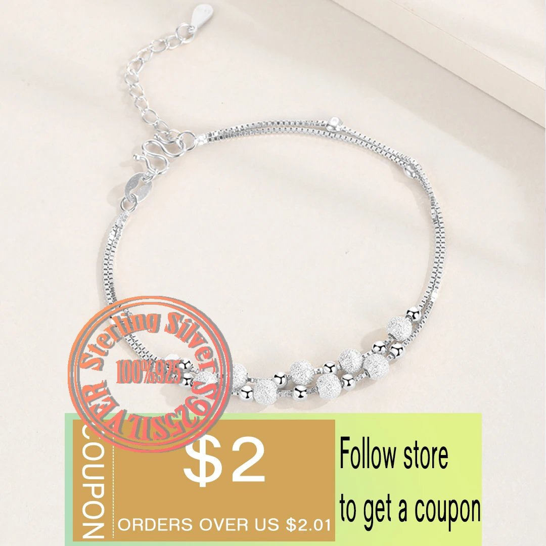 

2022 new S925 sterling silver simple ball bead bracelet female fashion Korean version of small fresh