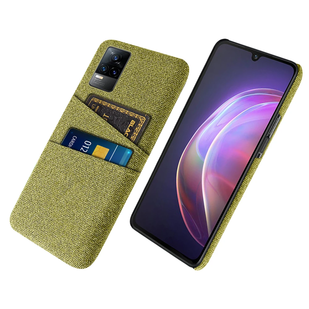

V21e For Vivo V21e Cover Case For Vivo V21e V21 V23 V23e Cover Luxury Fabric Dual Card Cover For Vivo V21e Funda Coque VivoV21e