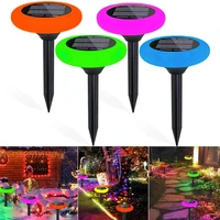 pamnny waterproof outdoor solar lights colorful ground plug lawn lamps solar yard patio landscape lights for garden decoration