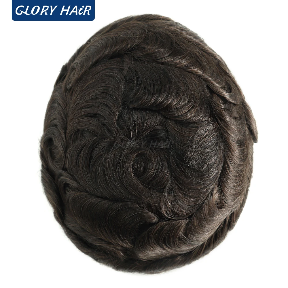 Мужской парик Gloryhair Bond-Stable: моно- и полиуретановая основа, плотность 130%, система замещения волос для мужчин, прочный, не подверженный выпадению волос. (art.: 3920d939a35fc) - 3920d939a35fc