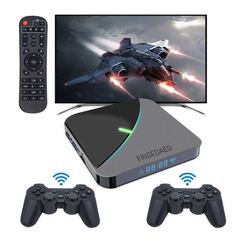 Video Game Console 60000+ Different Retro Games Arcade Box Wireless Controller Game Stick For PS1/GBA Display on TV/PC Xmas Gift