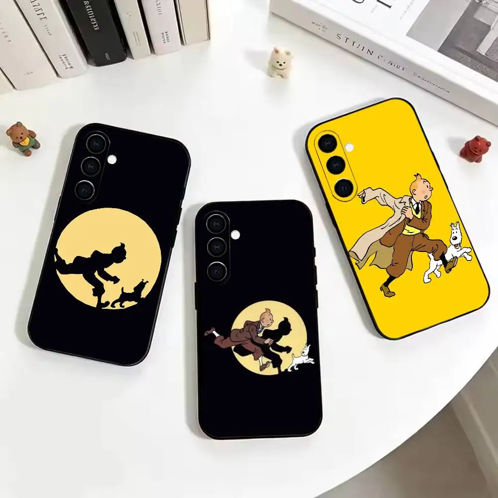Фото Чехол для телефона «Собака: Приключения Тинтина» для Samsung Galaxy A73, A72, A70, A53, A52, A51, мягкий силиконовый черный чехол. №1