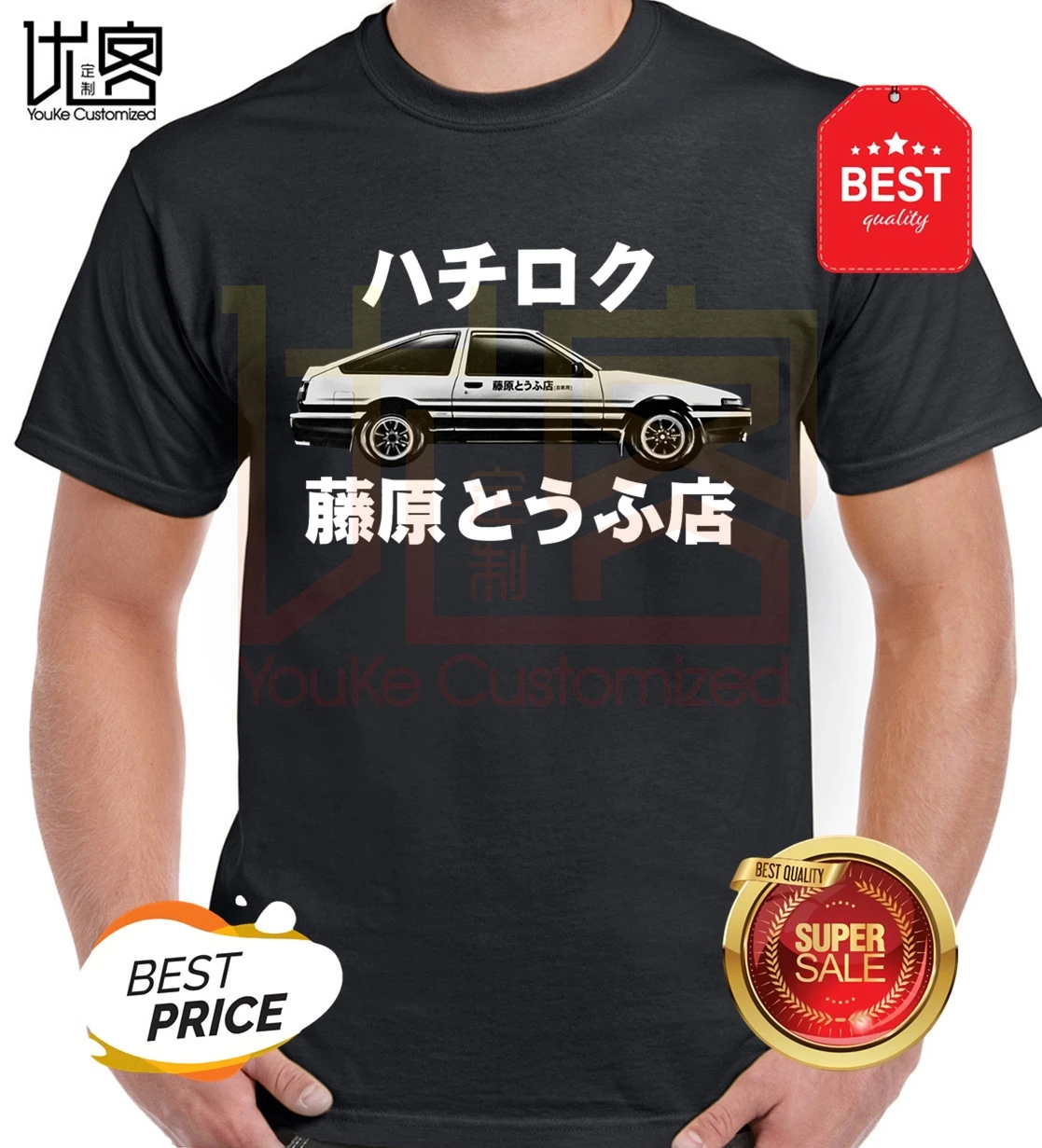 

2020 Fashion Printed Round Men Tshirt Initial D Shirt Ae86 T-Shirt Trueno Jdm Hachiroku Drift Corolla Sprinter Tee Shirt
