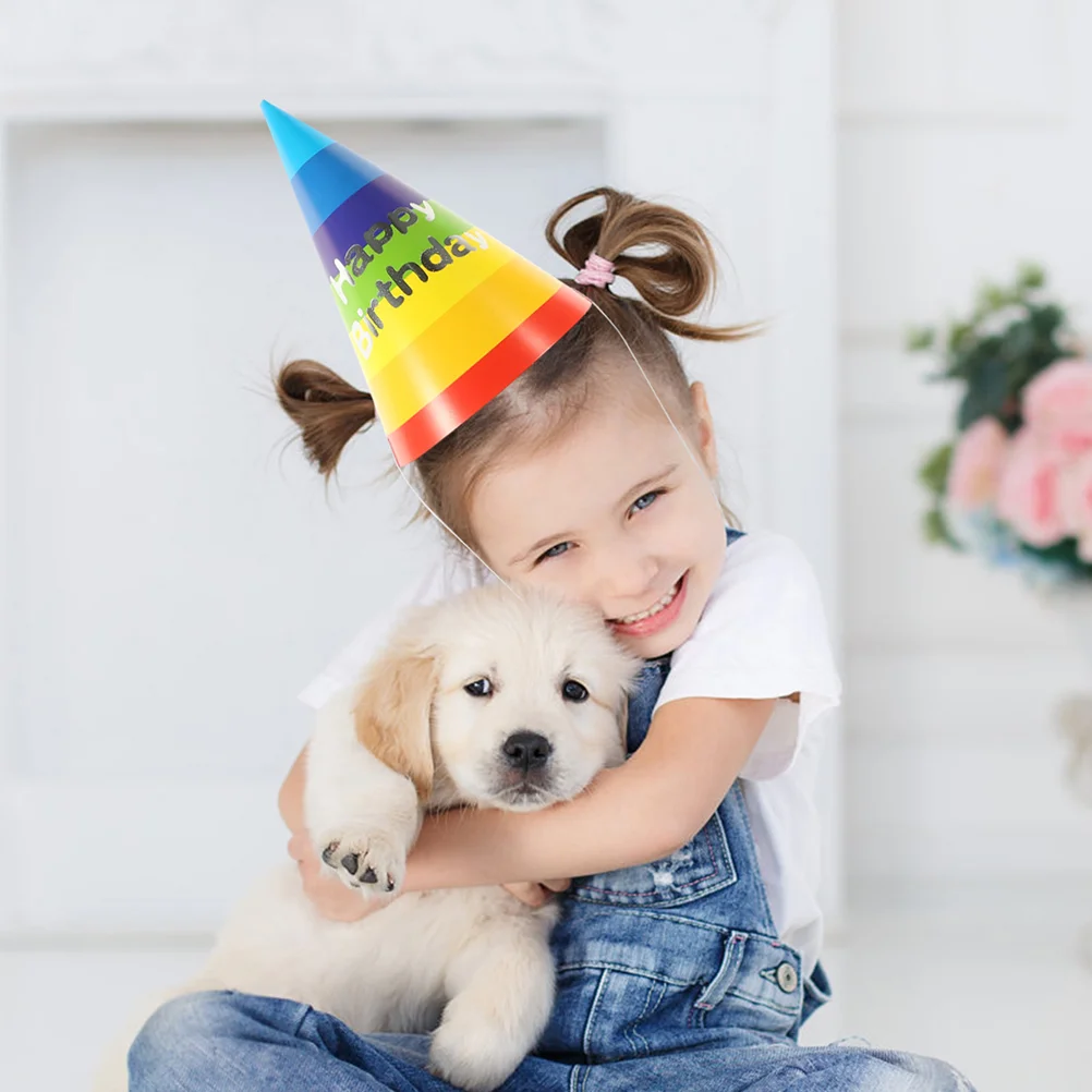 20 шт. Радужная шляпа на день рождения портативный бумажный реквизит для