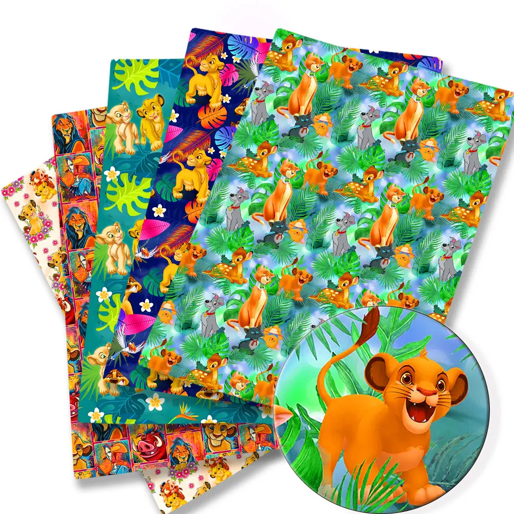 Lion king 140x50CM Cartoon cotton fabric Patchwork Tissue Kid Home Textile Sewing Doll Dress Curtain Polyester cotton Fabric