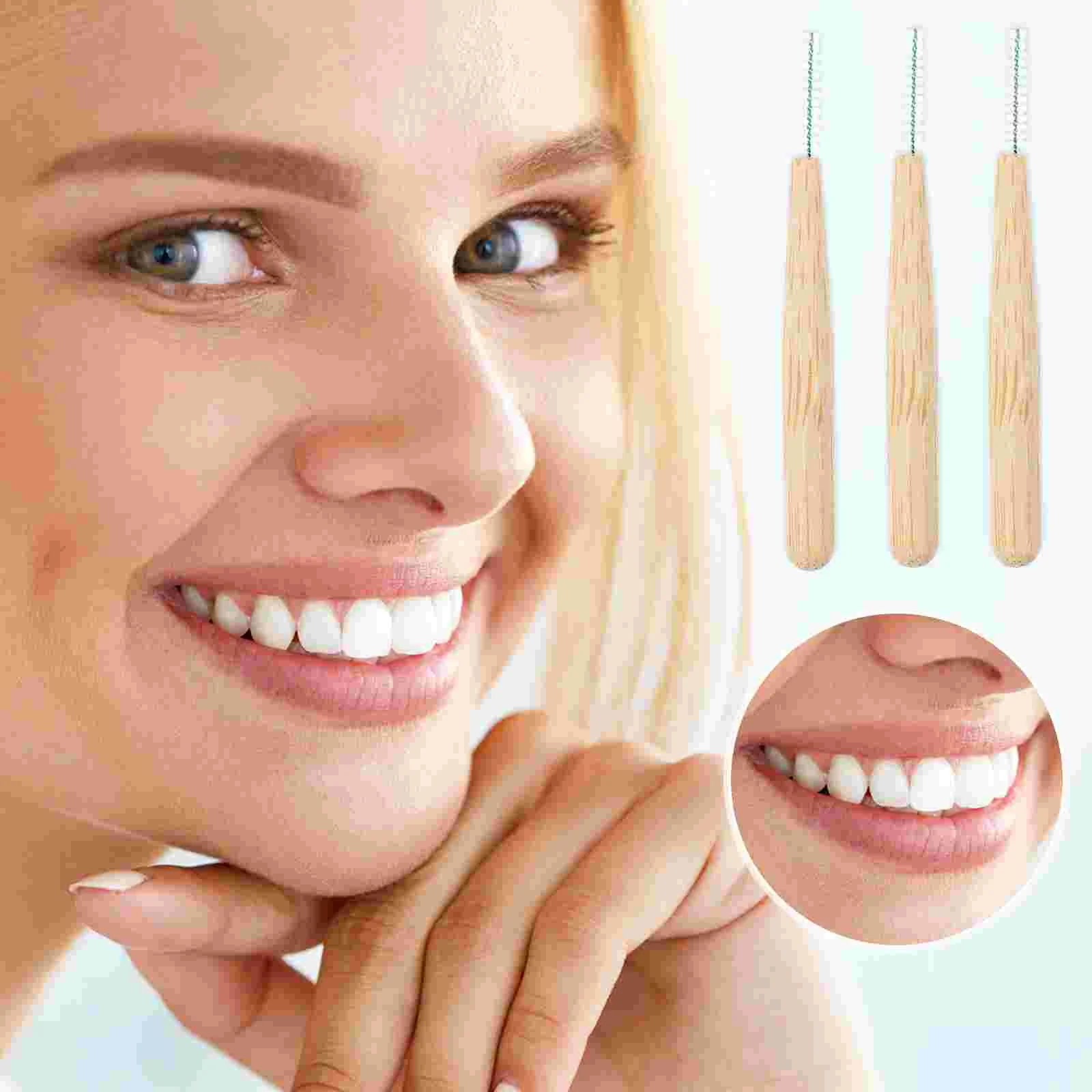 

30 Pcs Teeth Cleaner Wooden Braces Bamboo Miniature Painting Brushes