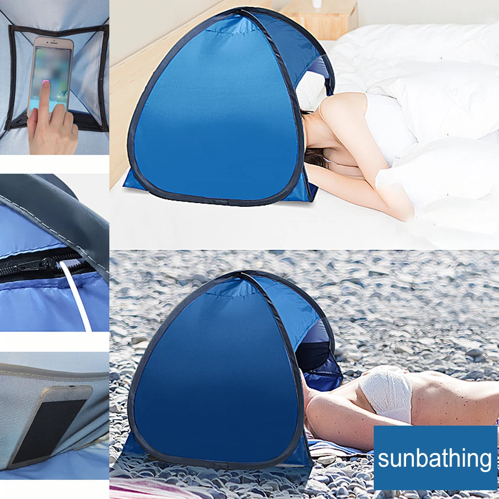 Outdoor Tent Sun Shade Carrying Sleeping Sunshade Head Protection Tents Shelter Automatic Speed Open Beach Shade Headrest Tent