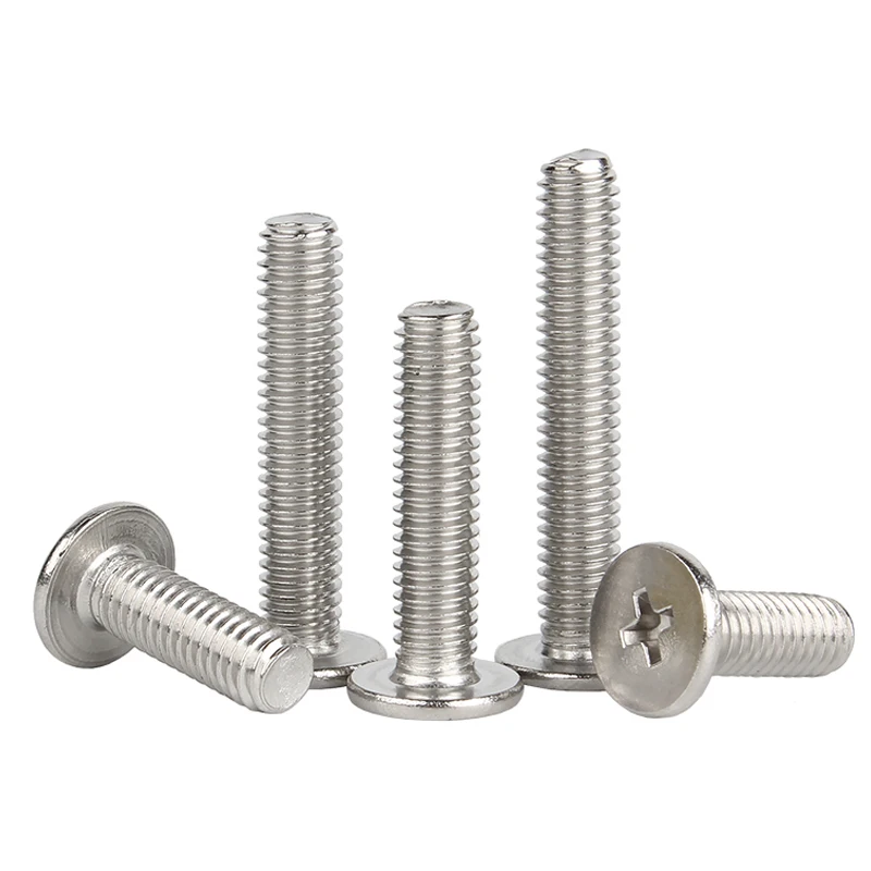 5/ 10/ 20pcs M1.4 M1.6 M2 M2.5 M3 M4 M5 M6 M8 304 Stainless Steel CM Cross Phillips Ultra Thin Super Low Flat Head Screw Bolt