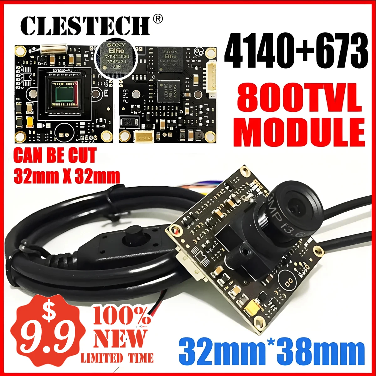 

Clestech видеомодуль камеры Sony CCD 800TVL