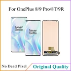 Протестированный Оригинальный ЖК-дисплей A + AMOLED для OnePlus 8 9 Pro, экран дисплея для OnePlus 8T 9R Nord 5G 9RT, сменный сенсорный ЖК-дисплей с дигитайзером