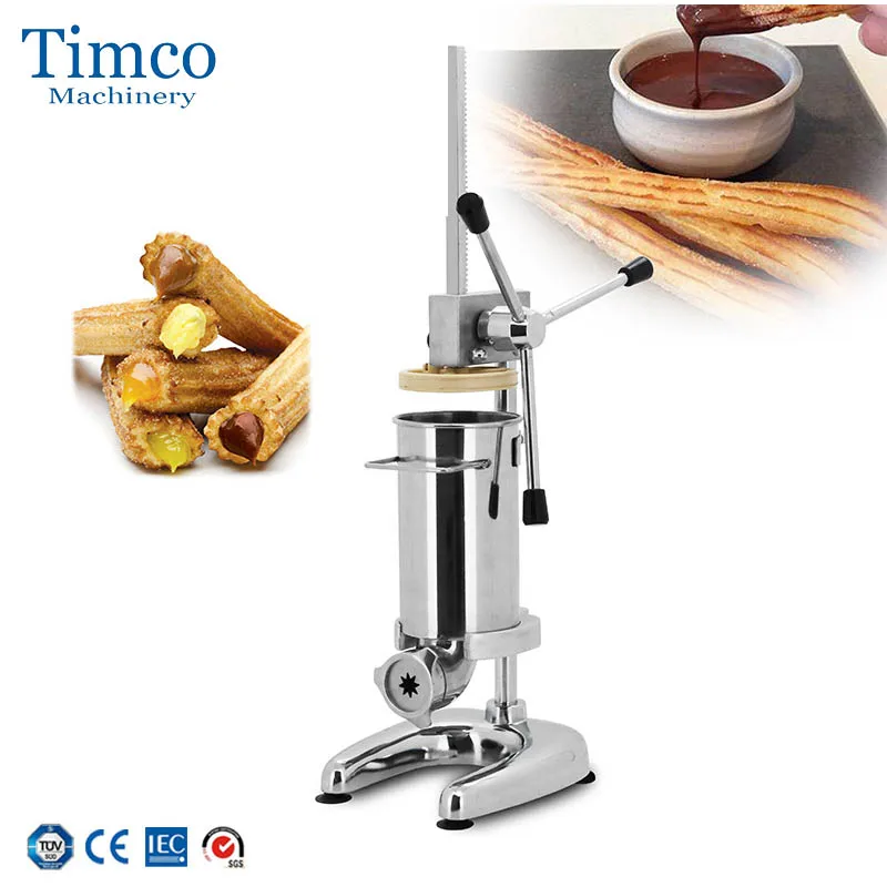 

TIMCO Manual Spanish Churro Maker 2L Small Commercial Stainless Steel Churros Making Machine Homemade Churros Filler Machine