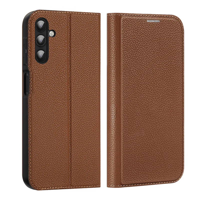 Dux Ducis Luxury Genuine Litchi Grain Leather Wallet Case For Samsung Galaxy A14 S23 Plus Ultra 5g Card Holder Comfortable Cover