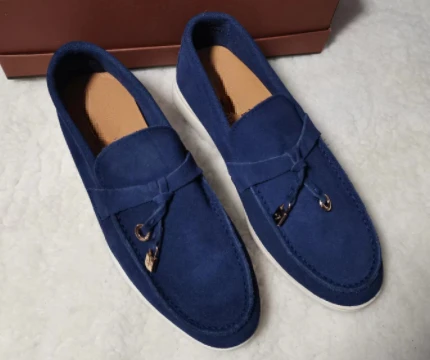 Summer Walk 2023 Pure Soft soled comfortable loafers Flat fringe Women's shoes Leather cashmere single shoes without shoebox