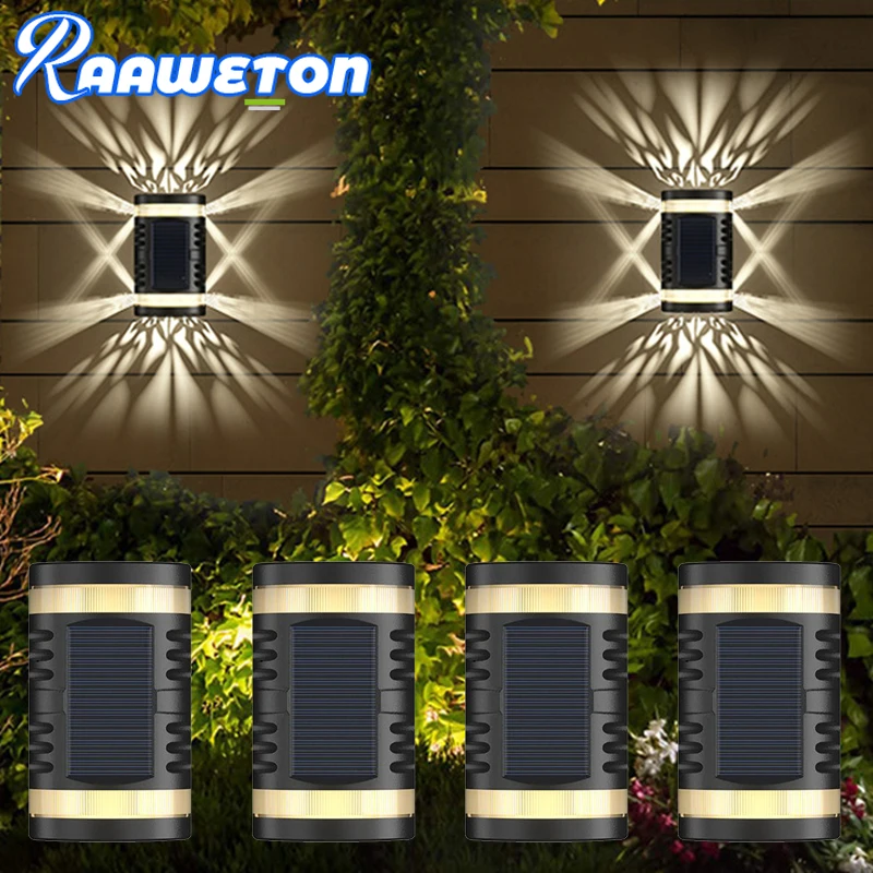 Large Solar LED Outdoor Wall Lamps Garden Decor Lamp for Balcony Backyard Landscape Home Decor Solar Outdoor Garden Wall Lights