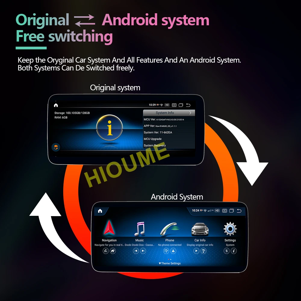 Автомобильный мультимедийный проигрыватель 10 25/12 5 дюймов Android 12 Snapdragon 8 + 256G для
