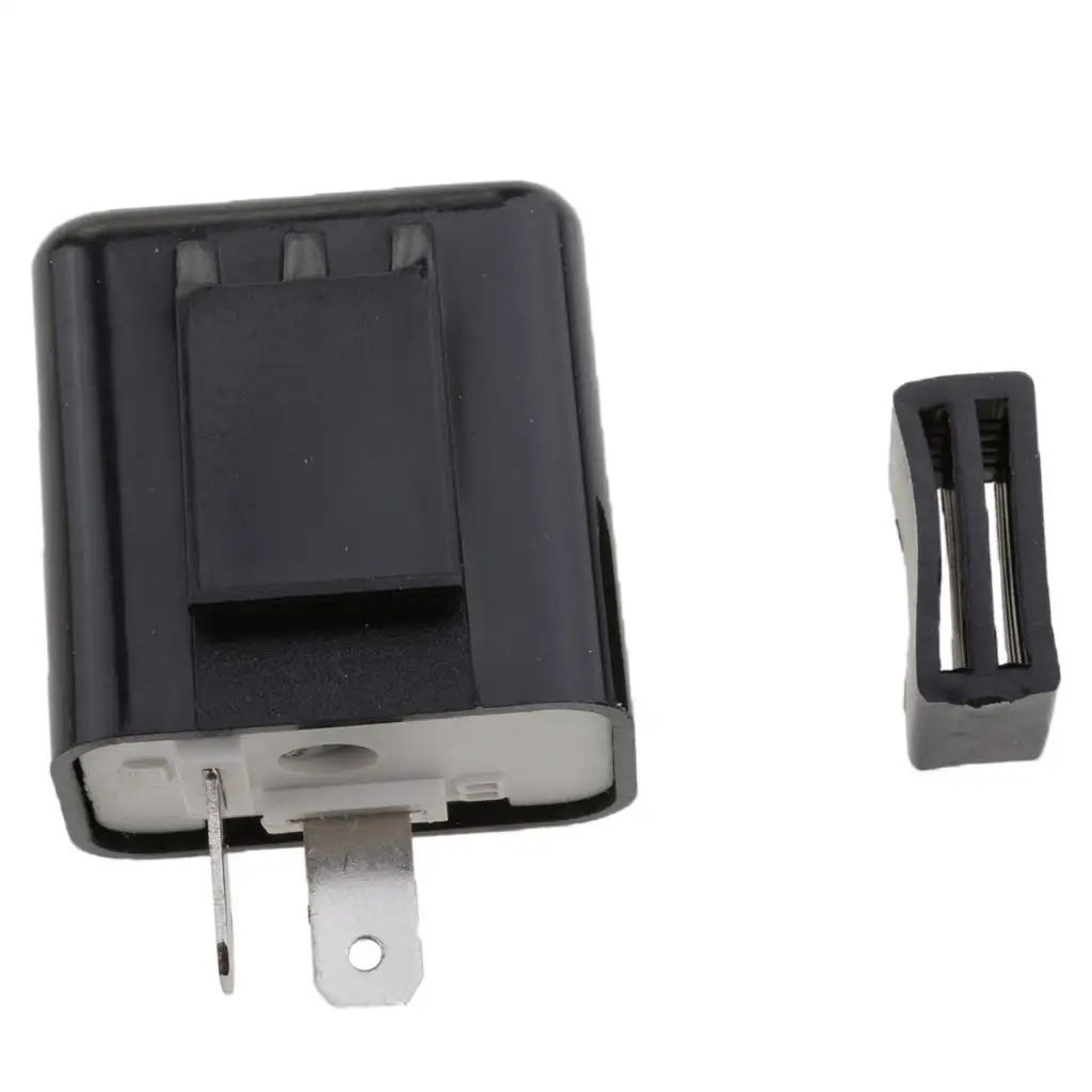 2-регулируемый светодиодный индикатор реле мигалки вспышка мотоцикла черный