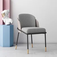 Modern hotel dining room side chair upholstered from china Hotel free sample luxury hotel furniture fabric leather armless chair