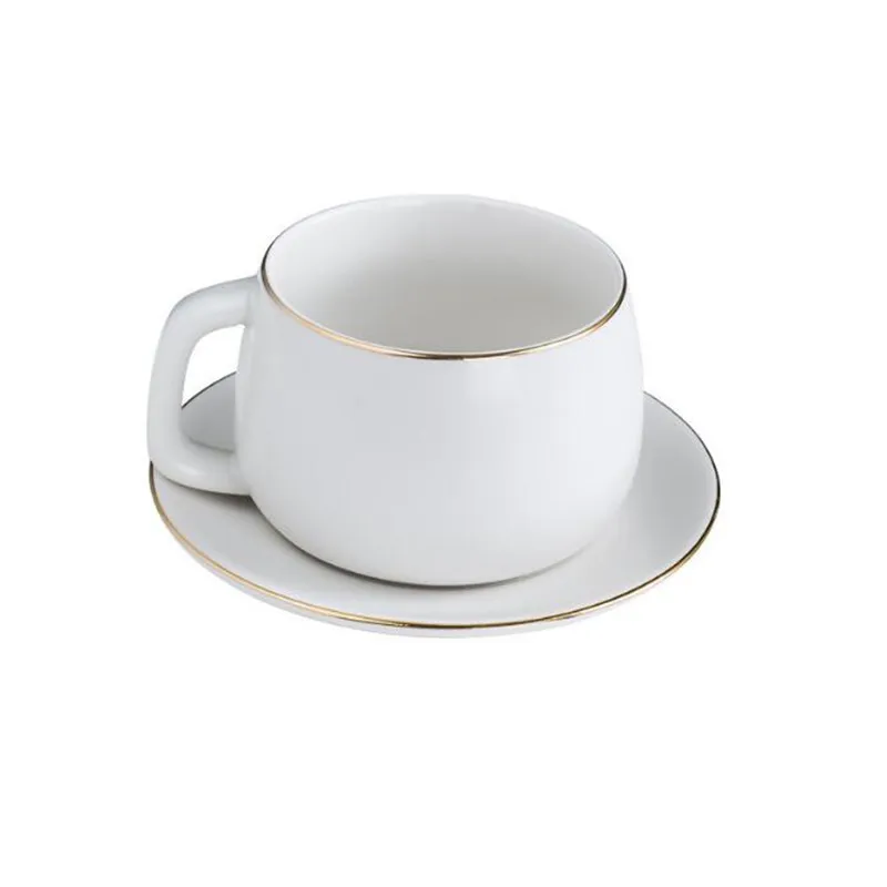 Набор керамических чашек и блюдец в скандинавском стиле HF 1 комплект с ложкой для