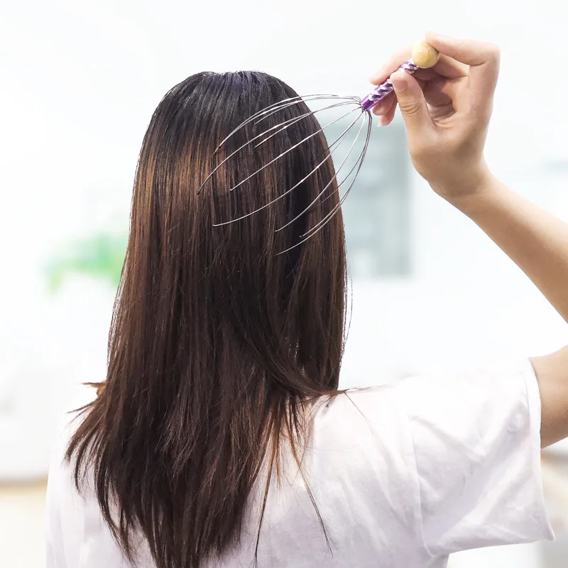 

Octopus Scalp Massager Head Relaxation Relief Body Massager Remove Muscle Tension Tiredness Metal Head Massager Instrument Tools