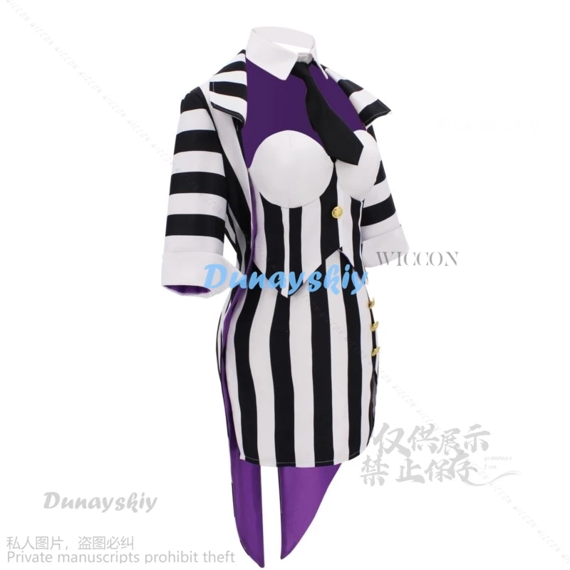 Женский костюм для косплея Beeetle Michael Keaton в черно-белую полоску женский свадебный