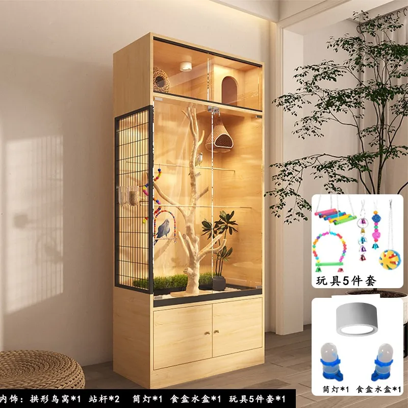 Клетка для птиц клетка попугая кожа тигра Xuanfeng myna большая очень роскошная вилла