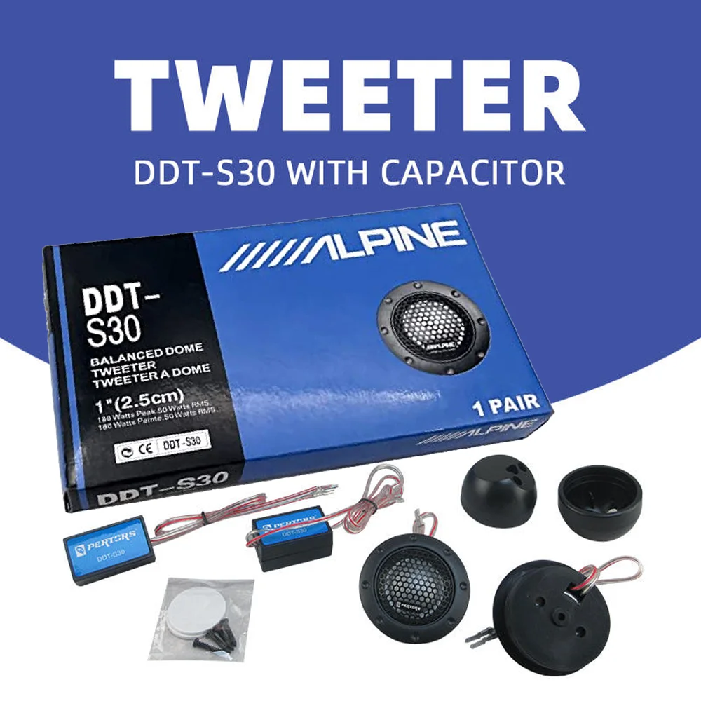 Высокочастотный динамик для автомобиля 180 Вт 4 Ом 1 пара