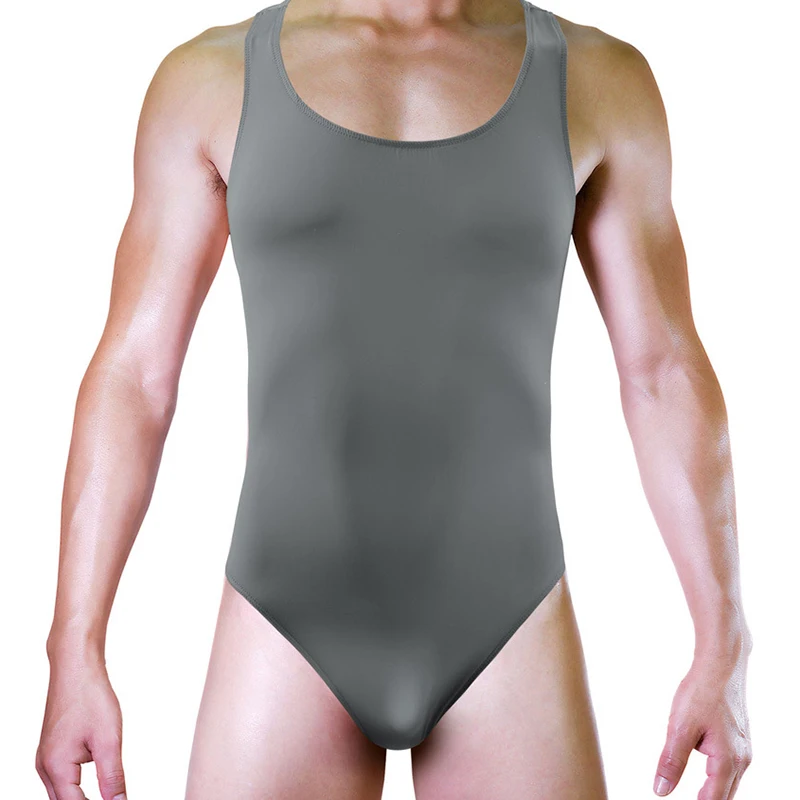 

Mens Ice Silk Undershirts Ultra Thin Slip Homme Seamless Bodysuits Underwear Wrestling Singlet Leotard Gay Jumpsuits Bodywear