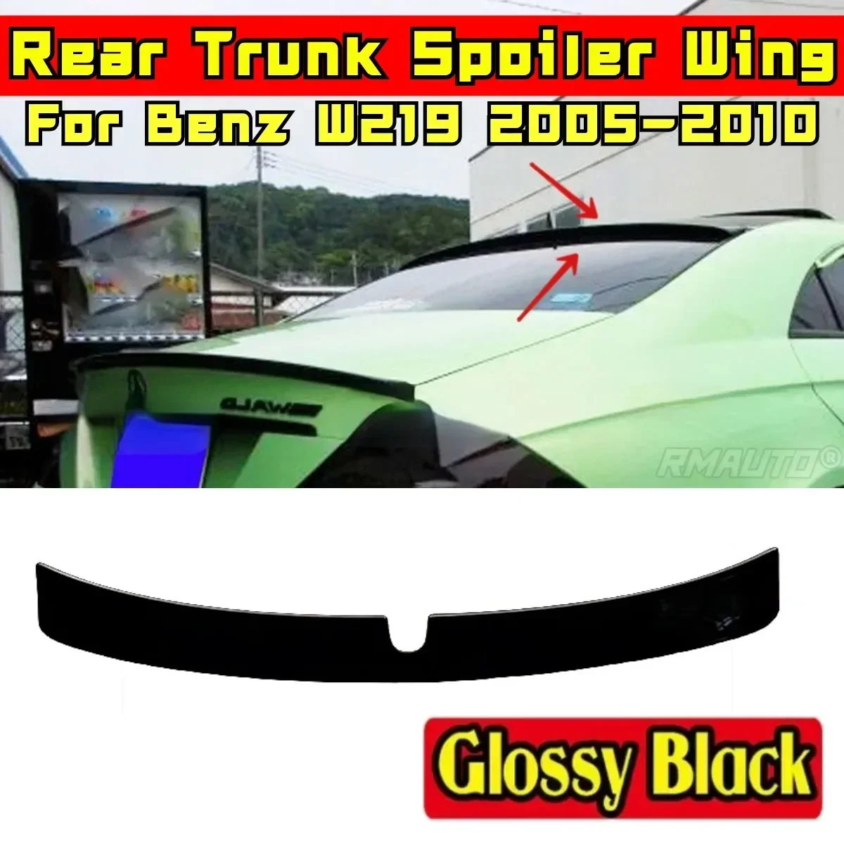 For Mercedes Benz CLS300 CLS350 CLS400 CLS450 CLS63 AMG 2005-2010 Rear Spoiler Wing Body Kit Car Roof Exterior Part