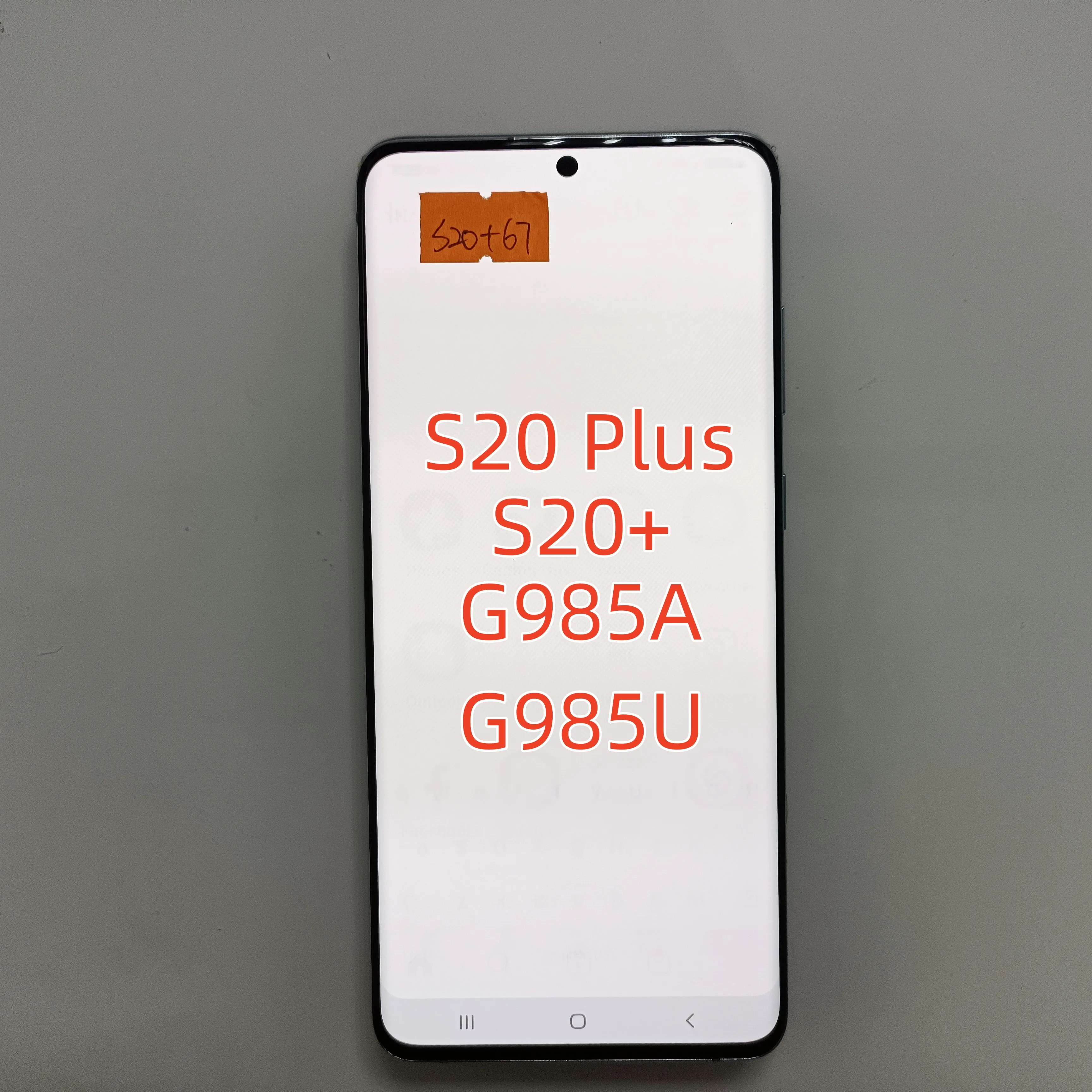 Original G985F  For Samsung Galaxy S20 Plus LCD With Frame S20+ SM-G985A G985U G985F/DS Display Touch Screen,With Burn shadow