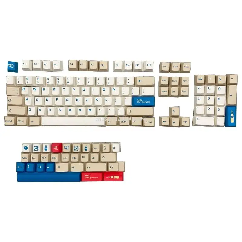 

134 ключа/набор XDA профиль пользовательских соевого молока тема Keycaps PBT краситель сублимации Keycaps для MX вишня механическая клавиатура