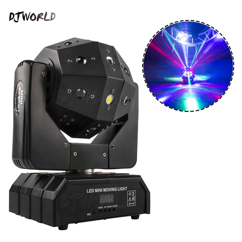 

LED Laser RGBW Stage Effect 16x3W Football Light Beam Strobe Projector Karaoke Nightclub Commercial DJ Disco Moving Head Lights