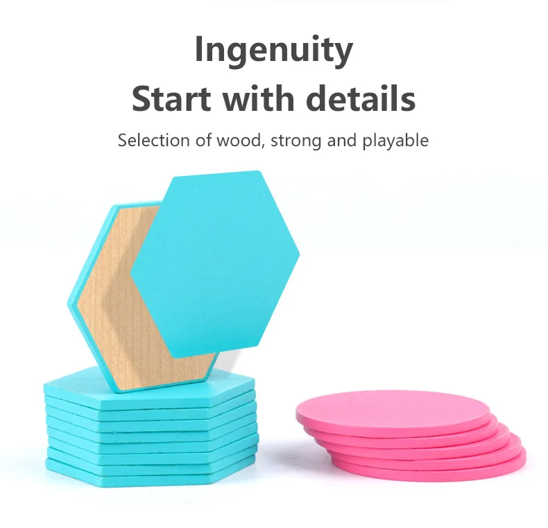 Цена Деревянный пазл, разноцветный, для обучения, 180 шт.