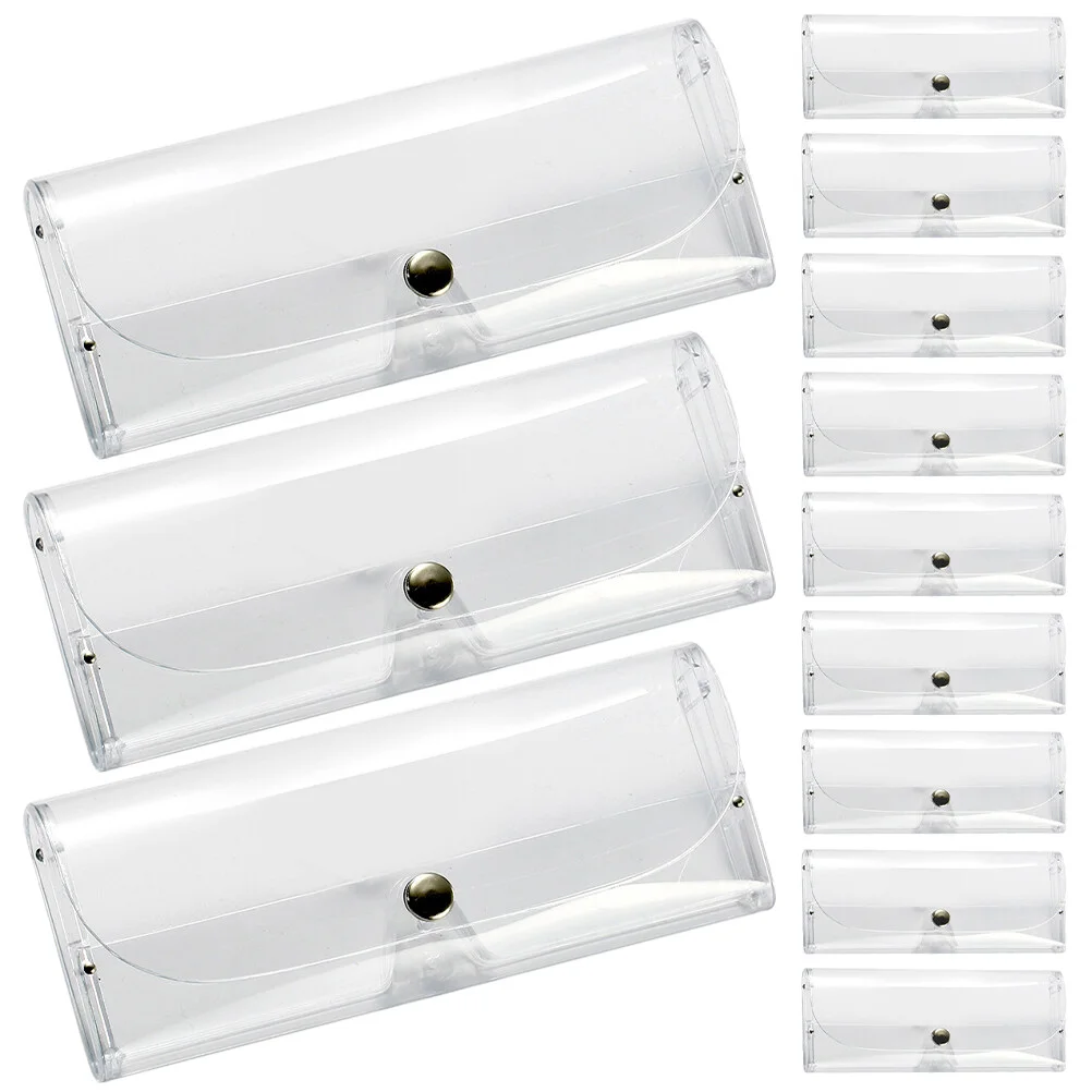 

12 Pcs Glasses Case Women's Eyeglass Cases Travel Sunglasses Hard Shell Eyeglasses Pvc Miss Transparent Box