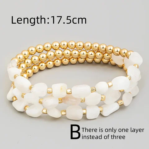 Браслет CCGOOD плетеный из натурального камня и меди