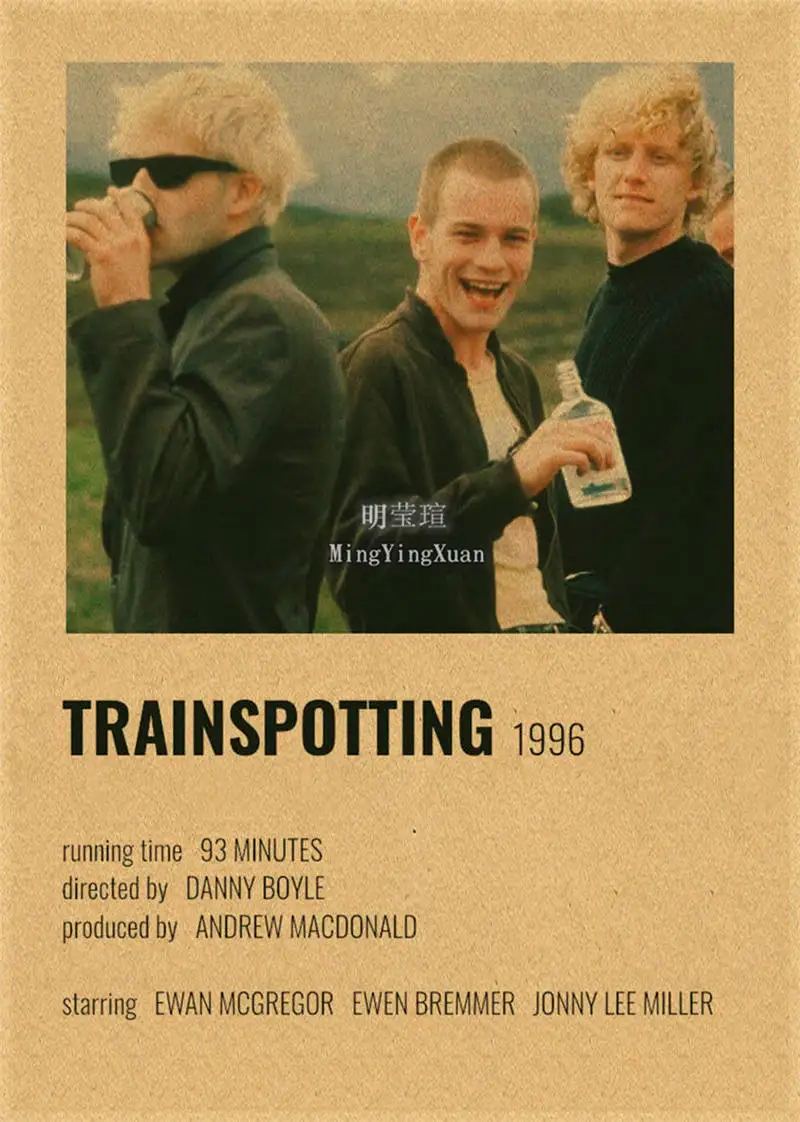 

Классический фильм Trainspotting Ностальгический постер Крафт-бумага Винтажный постер Настенная живопись Исследование Эстетическое искусство Наклейки на стену 4K HD